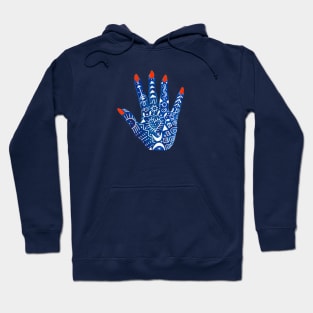 Blue Handprint Artist Creator Maker Hoodie